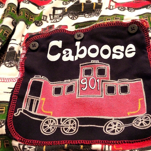 Lazy One snug fitting train print footless sleeper/footie - Picture 4 of 5